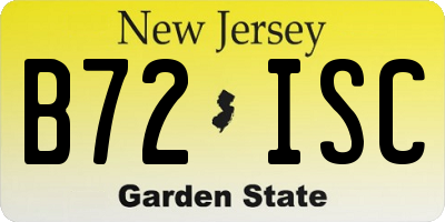 NJ license plate B72ISC