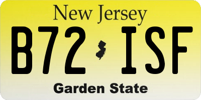 NJ license plate B72ISF