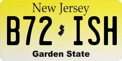 NJ license plate B72ISH