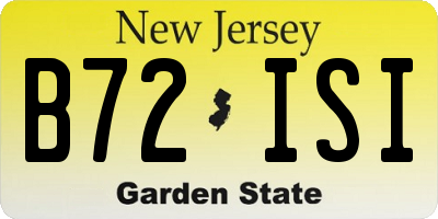 NJ license plate B72ISI