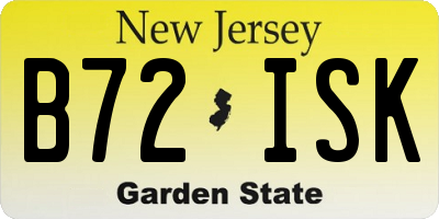 NJ license plate B72ISK