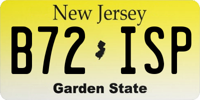 NJ license plate B72ISP