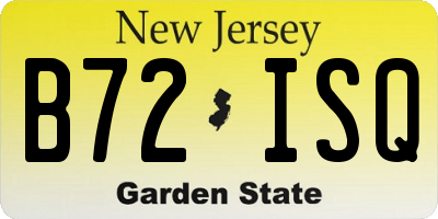 NJ license plate B72ISQ