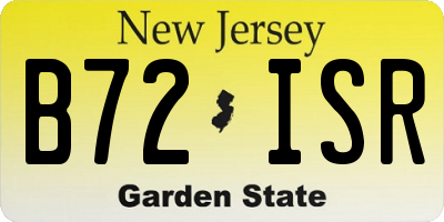 NJ license plate B72ISR