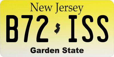 NJ license plate B72ISS
