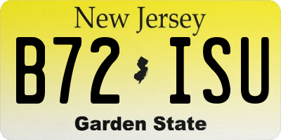 NJ license plate B72ISU