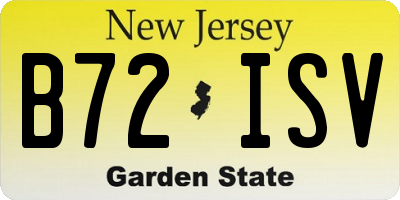 NJ license plate B72ISV