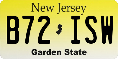 NJ license plate B72ISW