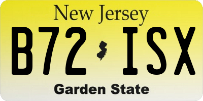 NJ license plate B72ISX