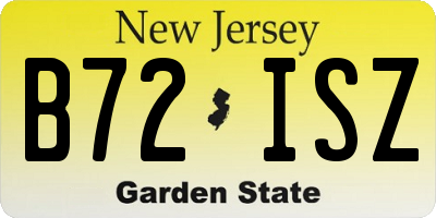 NJ license plate B72ISZ