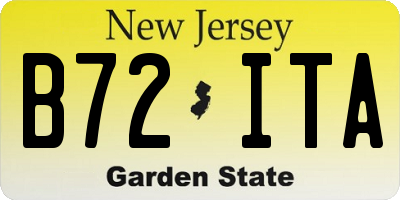NJ license plate B72ITA