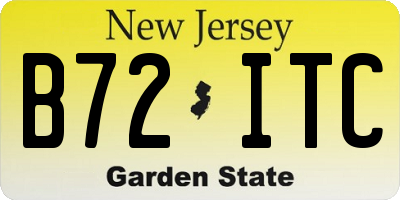 NJ license plate B72ITC