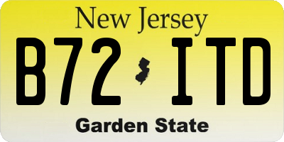 NJ license plate B72ITD