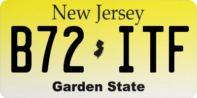 NJ license plate B72ITF