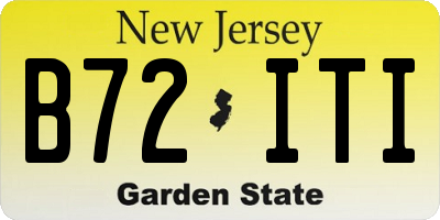 NJ license plate B72ITI