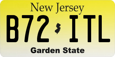 NJ license plate B72ITL
