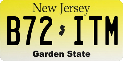 NJ license plate B72ITM