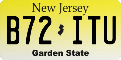NJ license plate B72ITU