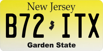 NJ license plate B72ITX