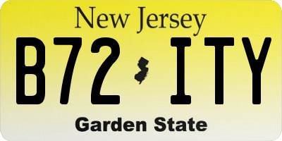 NJ license plate B72ITY