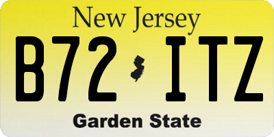 NJ license plate B72ITZ