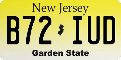NJ license plate B72IUD