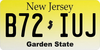NJ license plate B72IUJ