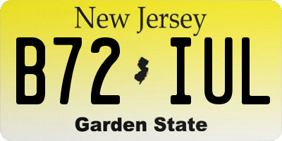 NJ license plate B72IUL