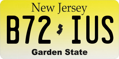 NJ license plate B72IUS