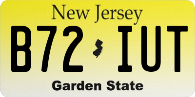 NJ license plate B72IUT