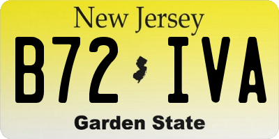 NJ license plate B72IVA