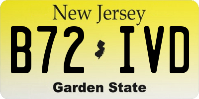 NJ license plate B72IVD