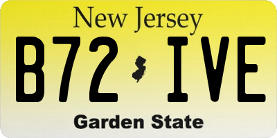 NJ license plate B72IVE