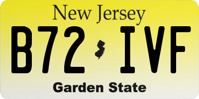 NJ license plate B72IVF