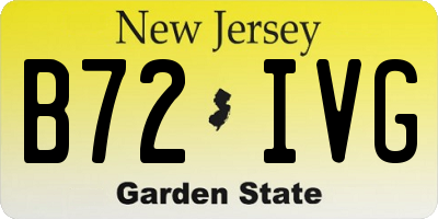 NJ license plate B72IVG