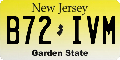 NJ license plate B72IVM