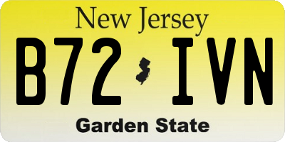 NJ license plate B72IVN