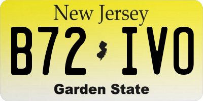 NJ license plate B72IVO
