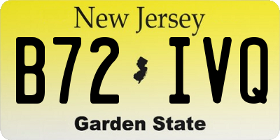 NJ license plate B72IVQ