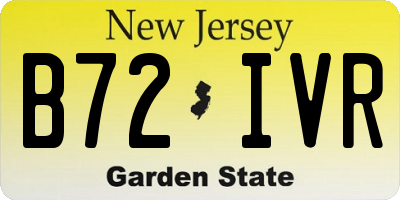 NJ license plate B72IVR