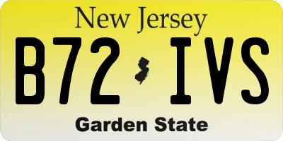 NJ license plate B72IVS