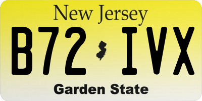 NJ license plate B72IVX