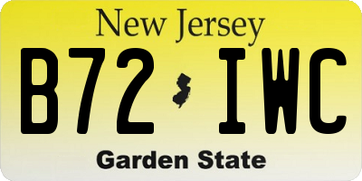 NJ license plate B72IWC
