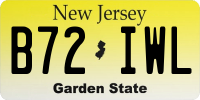 NJ license plate B72IWL