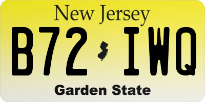 NJ license plate B72IWQ