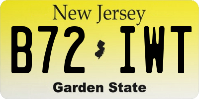 NJ license plate B72IWT
