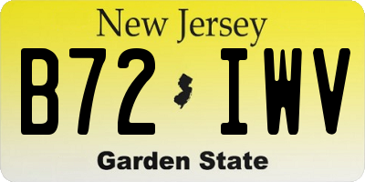 NJ license plate B72IWV