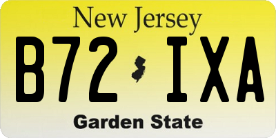 NJ license plate B72IXA