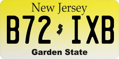 NJ license plate B72IXB
