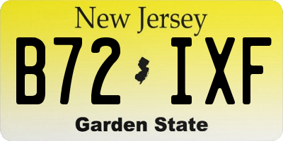 NJ license plate B72IXF